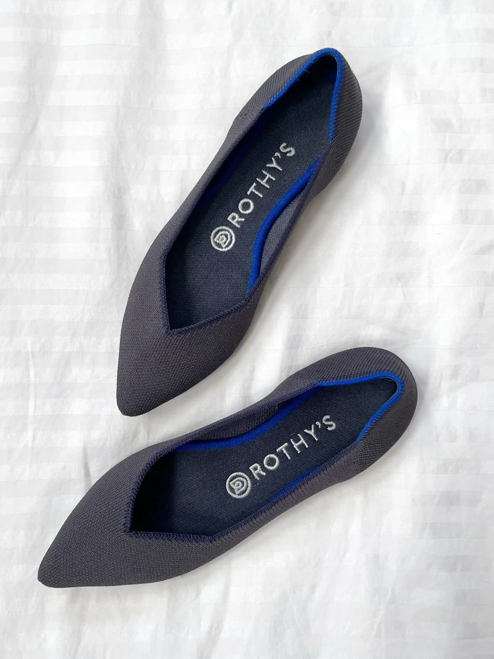 Rothy’s | EUC - The Point Knit Ballet Flats | Charcoal, Size 6.5